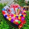 Cutie inima Trandafiri Sapun Dulciuri SweetBox