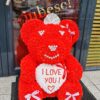 Ursulet Inima Alba LOVE YOU 80cm