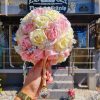 Buchet Mireasa Trandafiri Sapun Roz Crem