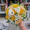 Buchet de Mireasa Trandafiri Galbeni Lisianthus