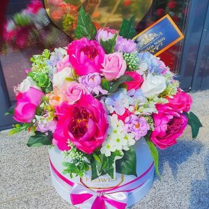 Eleganță Roz Cutie Rotunda flori Sapun