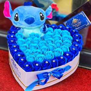 Cutie inima Stitch 55 Trandafiri Sapun