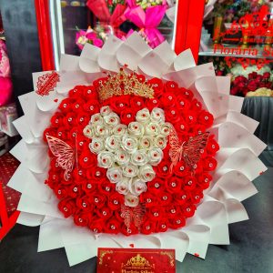 Buchet 101 Trandafiri Sapun Cristale Coronita