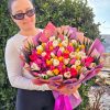Buchet Superb 85 Lalele Naturale Colorate
