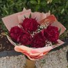 Buchet din 5 Bujori Naturali Bordo