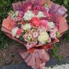 Buchet Flori Naturale Bujori Hortensia Lisianthus