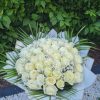 Buchet Regal Alb Trandafiri Naturali Albi